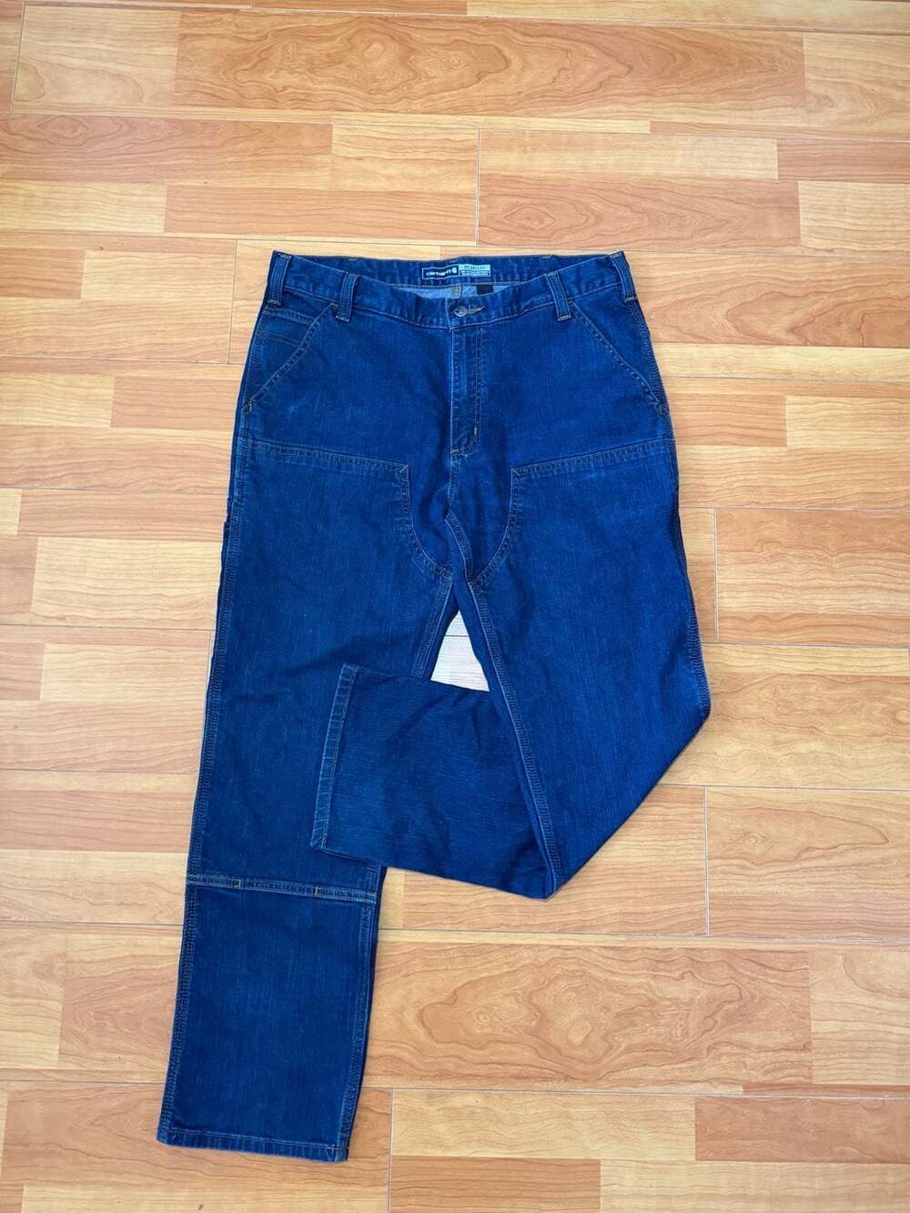 Carhartt Relaxed Fit Double Knee Denim Work Pants